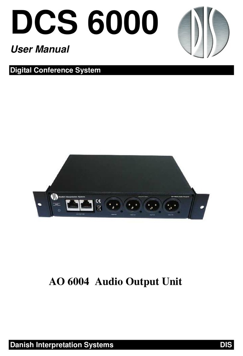 DIS Audio Output Unit AO 6004 user manual