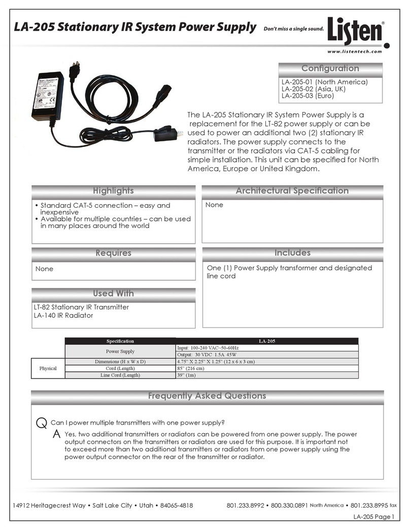 Listen Technologies LA-205 Specifications