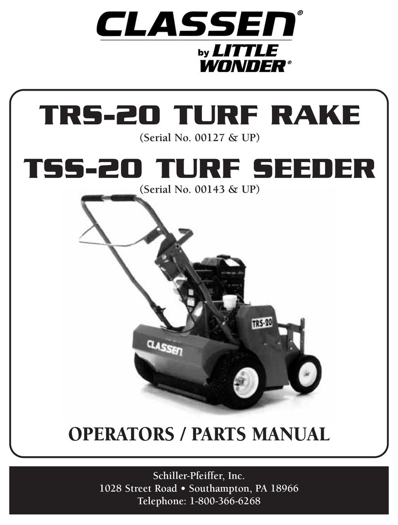 Little Wonder Classen TRS-20 Operator's & parts manual Little Wonder Classen TRS-20 Operator's & parts manual