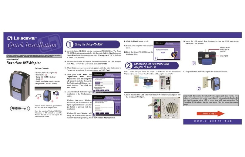 Linksys Instant PowerLine PLUSB10 Original operating instructions