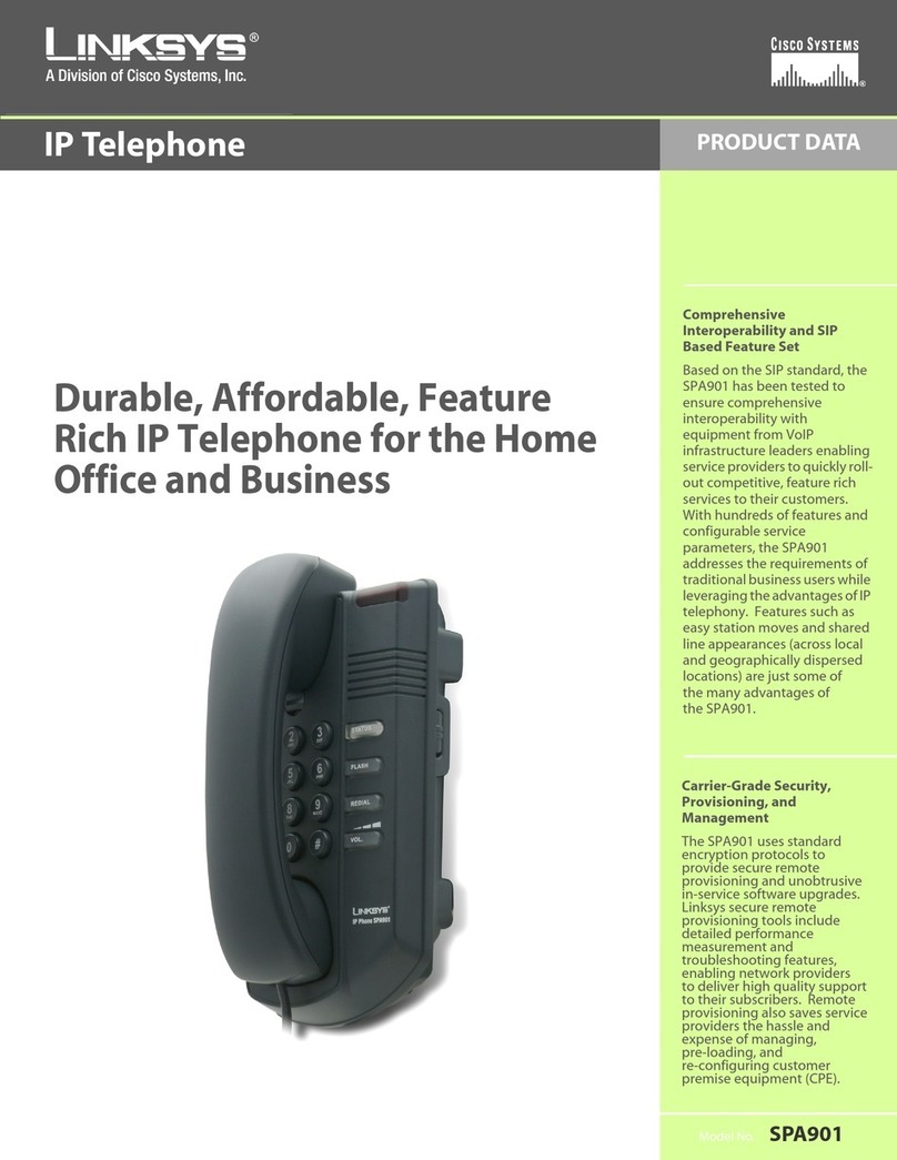 Linksys SPA901 Product data