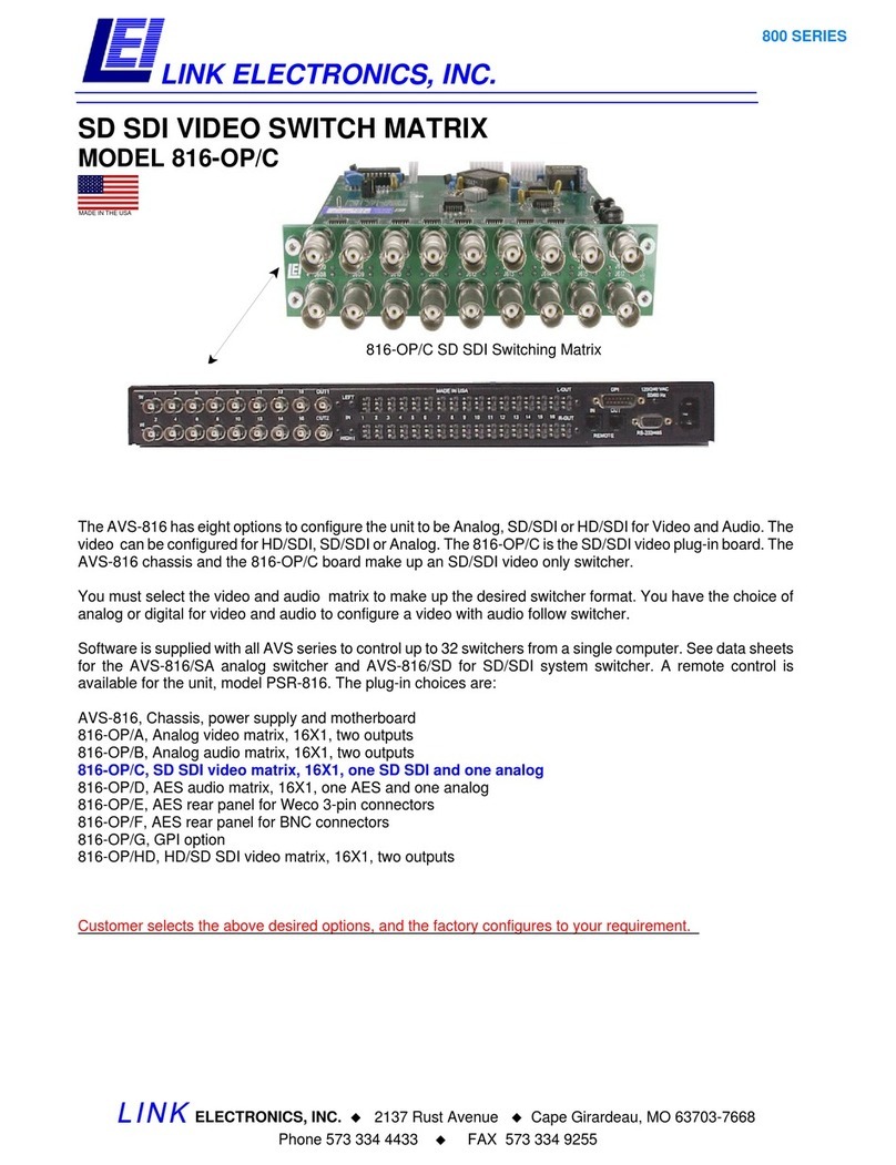 Link electronics 816-OP/C User manual