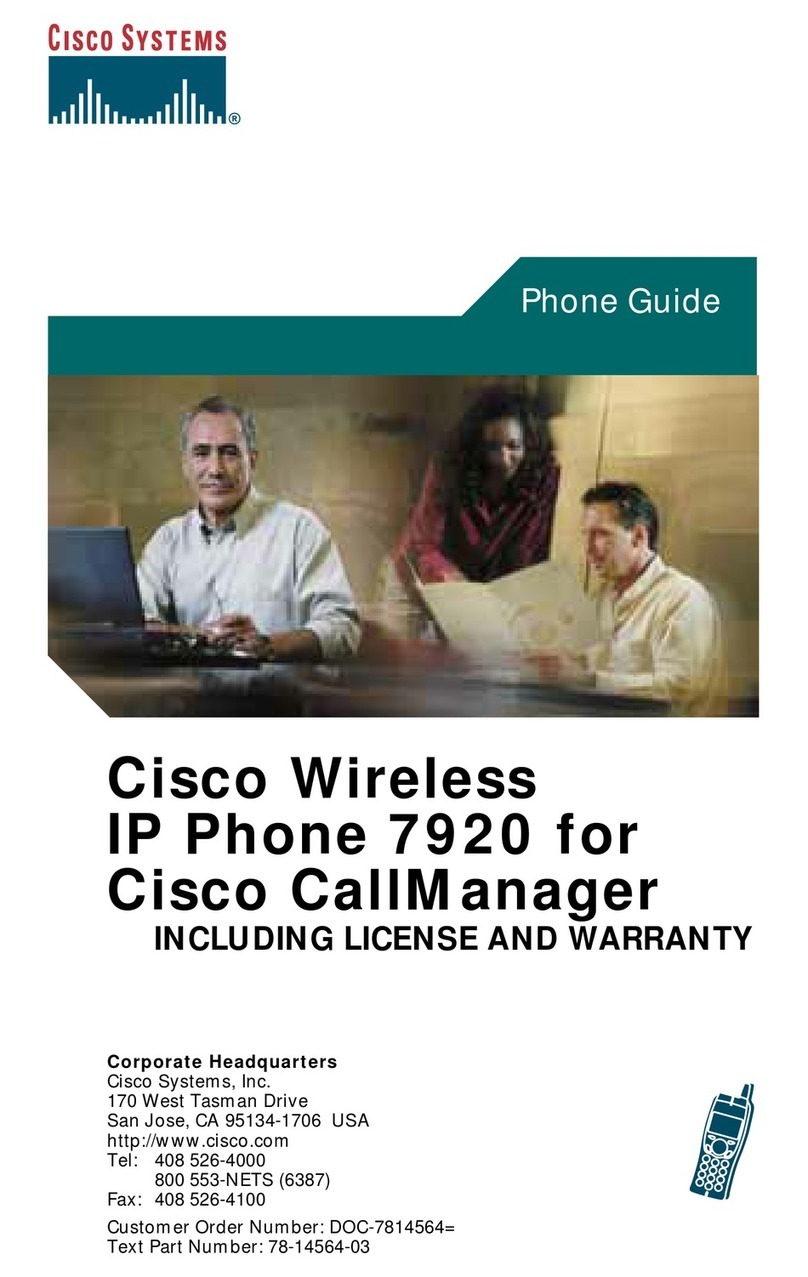 Cisco 7920 - Unified Wireless IP Phone VoIP User manual Cisco 7920 - Unified Wireless IP Phone VoIP User manual
