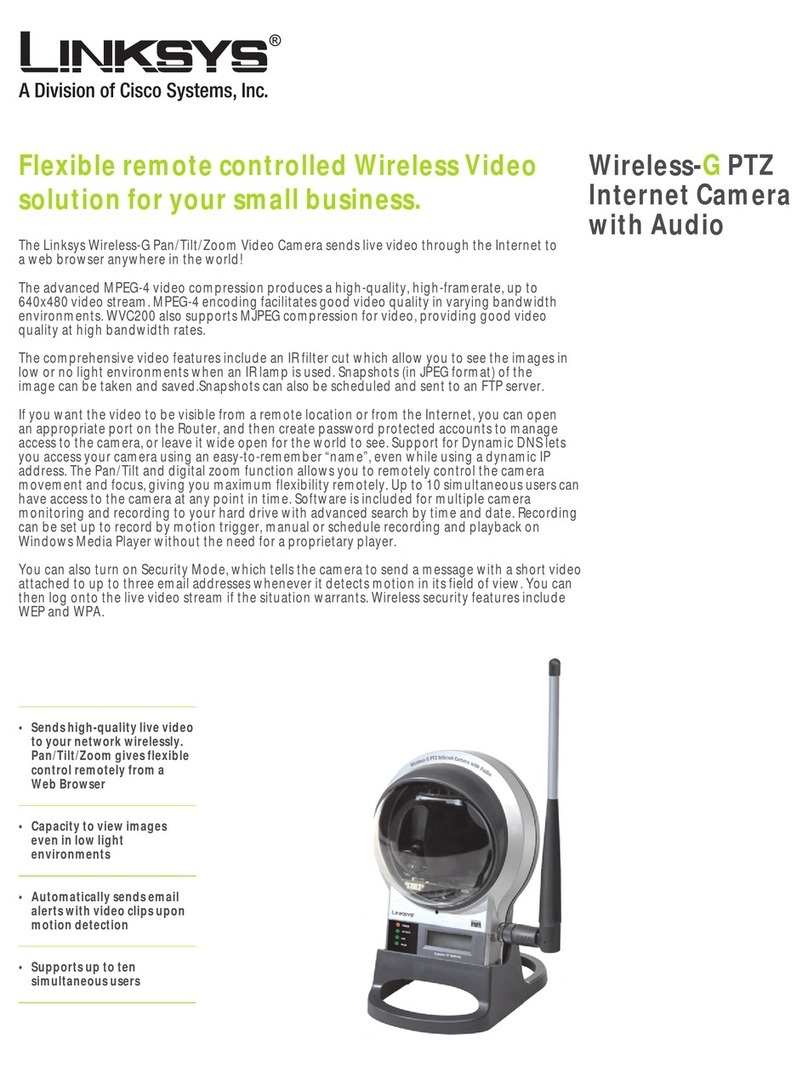 Linksys WVC200 - Wireless-G PTZ Internet Camera Dimensions