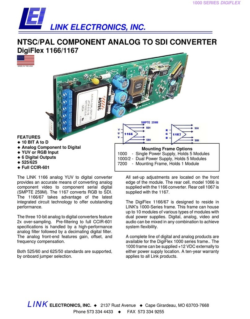 Link electronics DigiFlex 1166 User manual