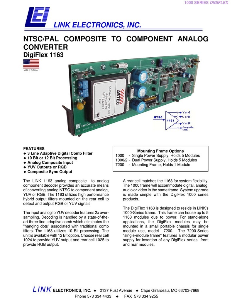 Link electronics DigiFlex 1163 Specification sheet