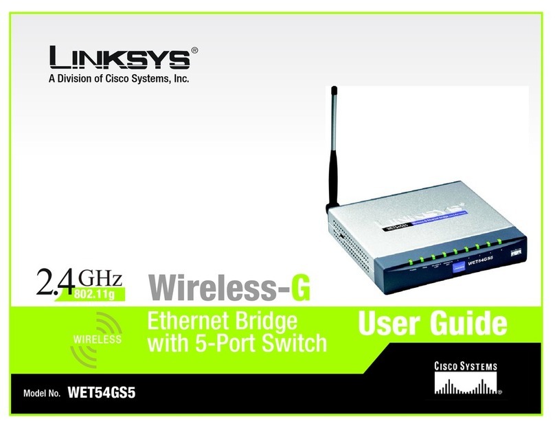 Linksys WET54GS5 - Wireless-G EN Bridge User manual