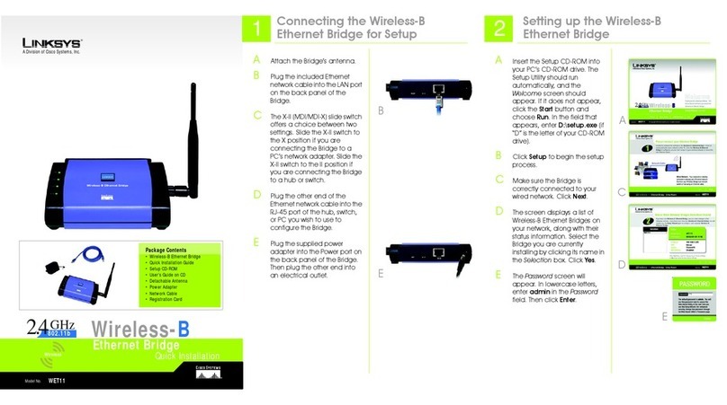 Linksys WET11 - Instant Wireless EN Bridge Network... User manual