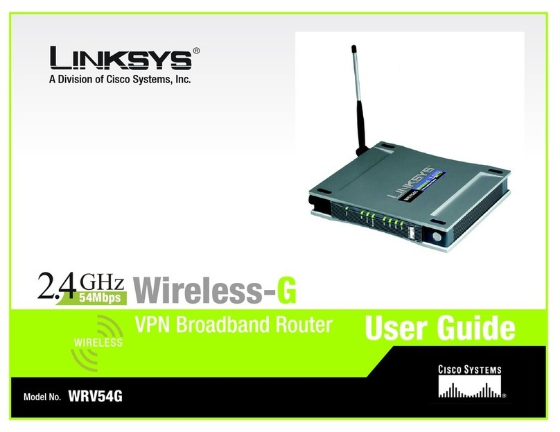 Linksys WRV54G - Wireless-G VPN Broadband Router... User manual