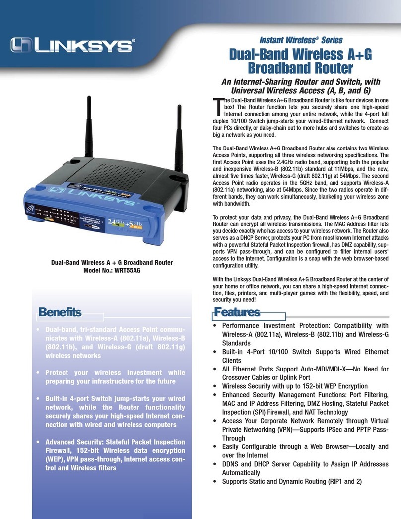 Linksys WRT55AG - Wireless A+G Broadband Router User manual
