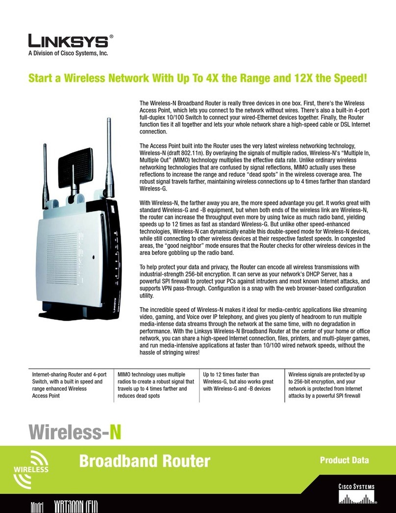Linksys WRT300N - Wireless-N Broadband Router... Operation manual