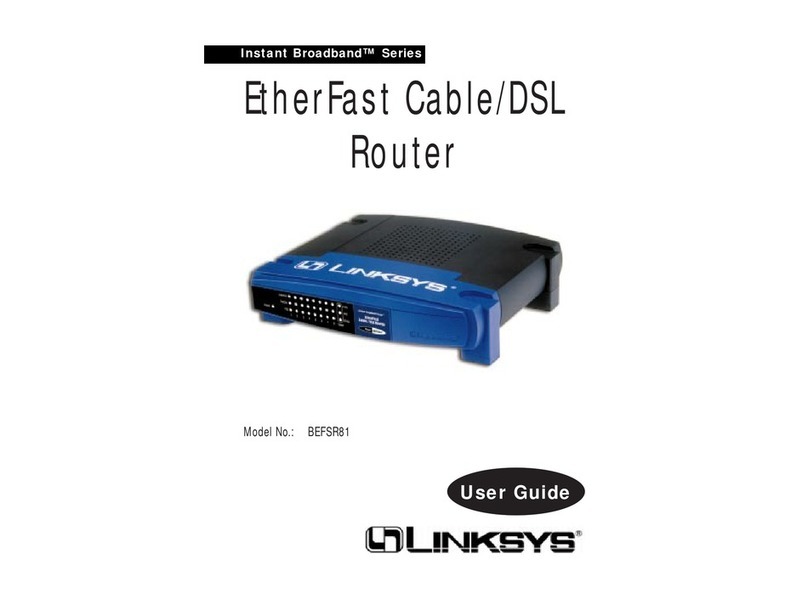 Linksys BEFSR81 - EtherFast Cable/DSL Router User manual