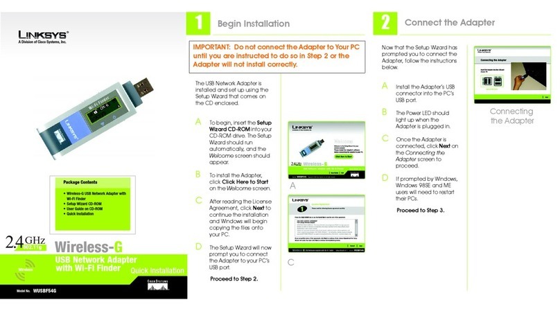 Linksys WUSBF54G User manual