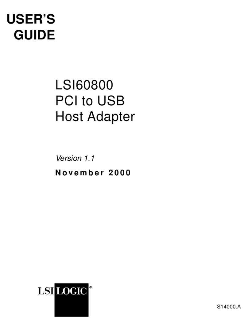 LSI PCI to USB Host Adapter 60800 User manual