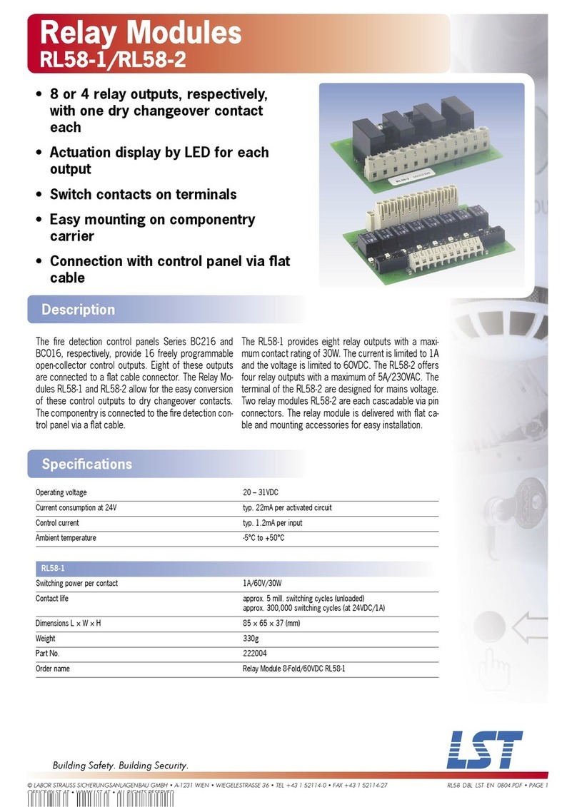 LST Relay Modules RL58-1 Specifications
