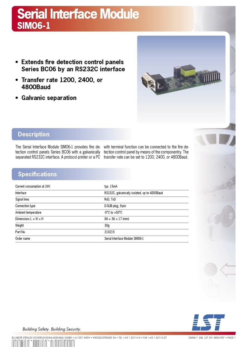 LST Serial Interface Module SIM06-1 User manual