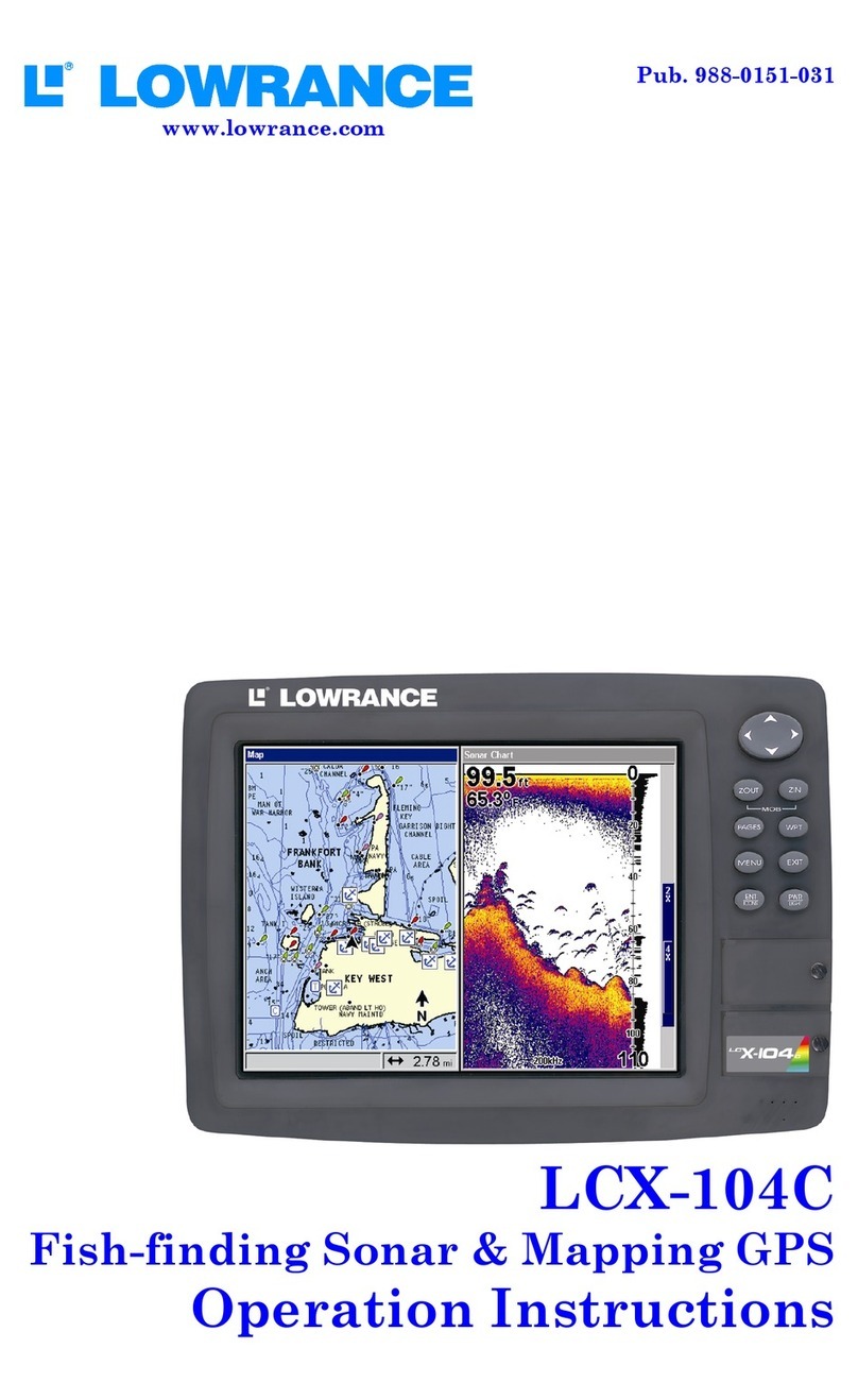 Lowrance LCX-104C Operation instructions