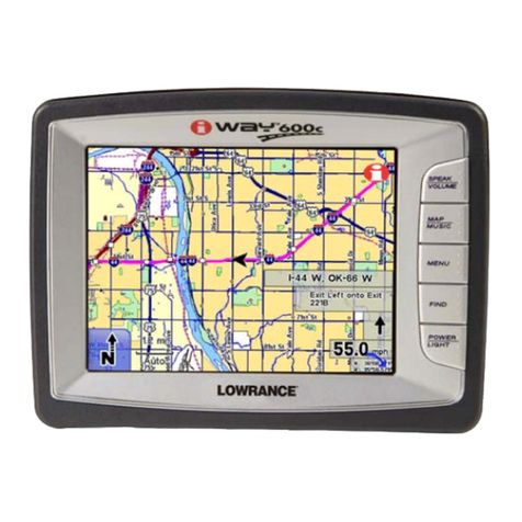 Lowrance iWAY 600C User manual Lowrance iWAY 600C User manual