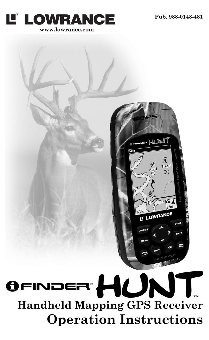 Lowrance Handheld Mapping GPS Receiver Operation instructions