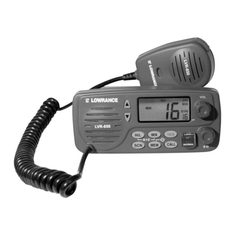 Lowrance LVR-850 Installation and operation instructions