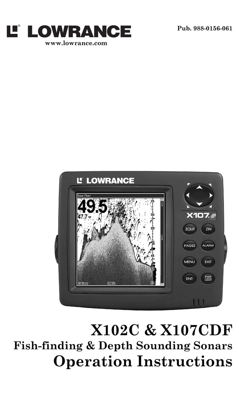 Lowrance X102C Operation instructions