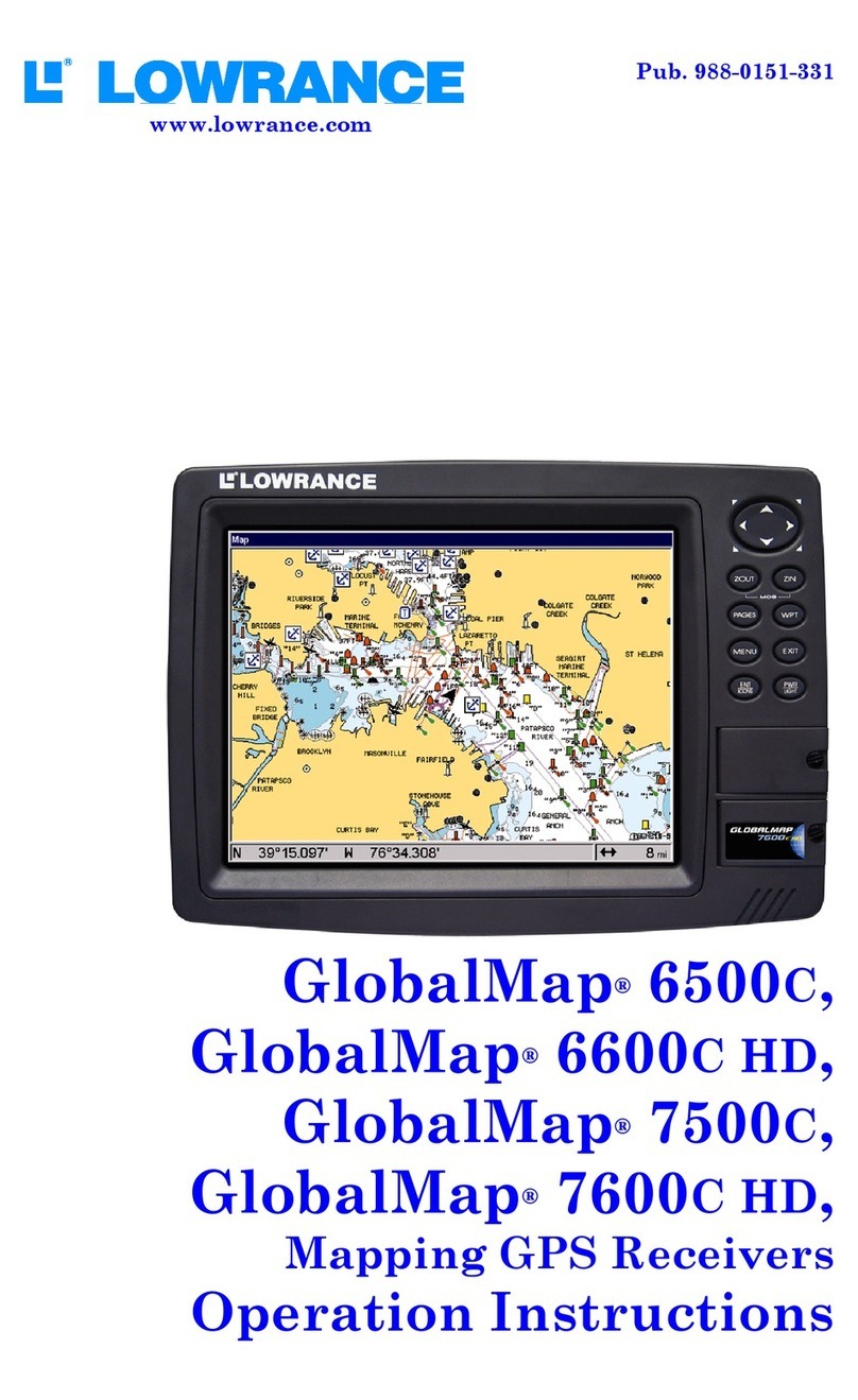 Lowrance GlobalMap 6500C Operation instructions
