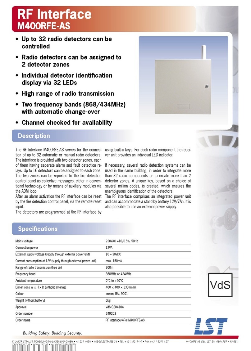LST M400RFE-AS Specification sheet