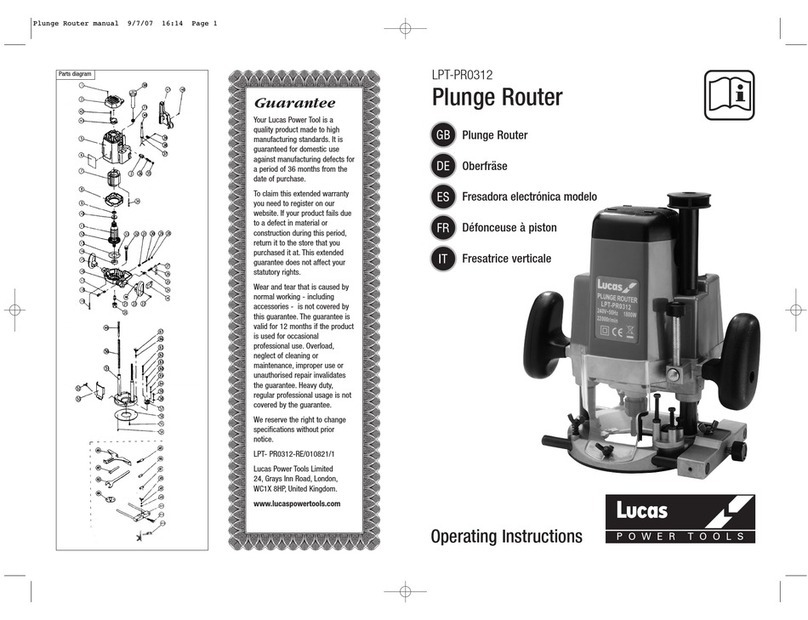 Lucas Power Tools LPT-PR0312 operating instructions