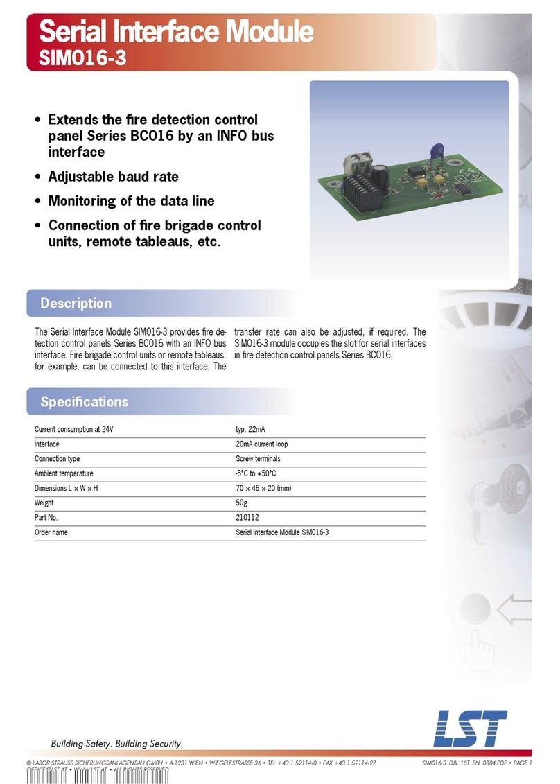 LST SIM016-3 User manual
