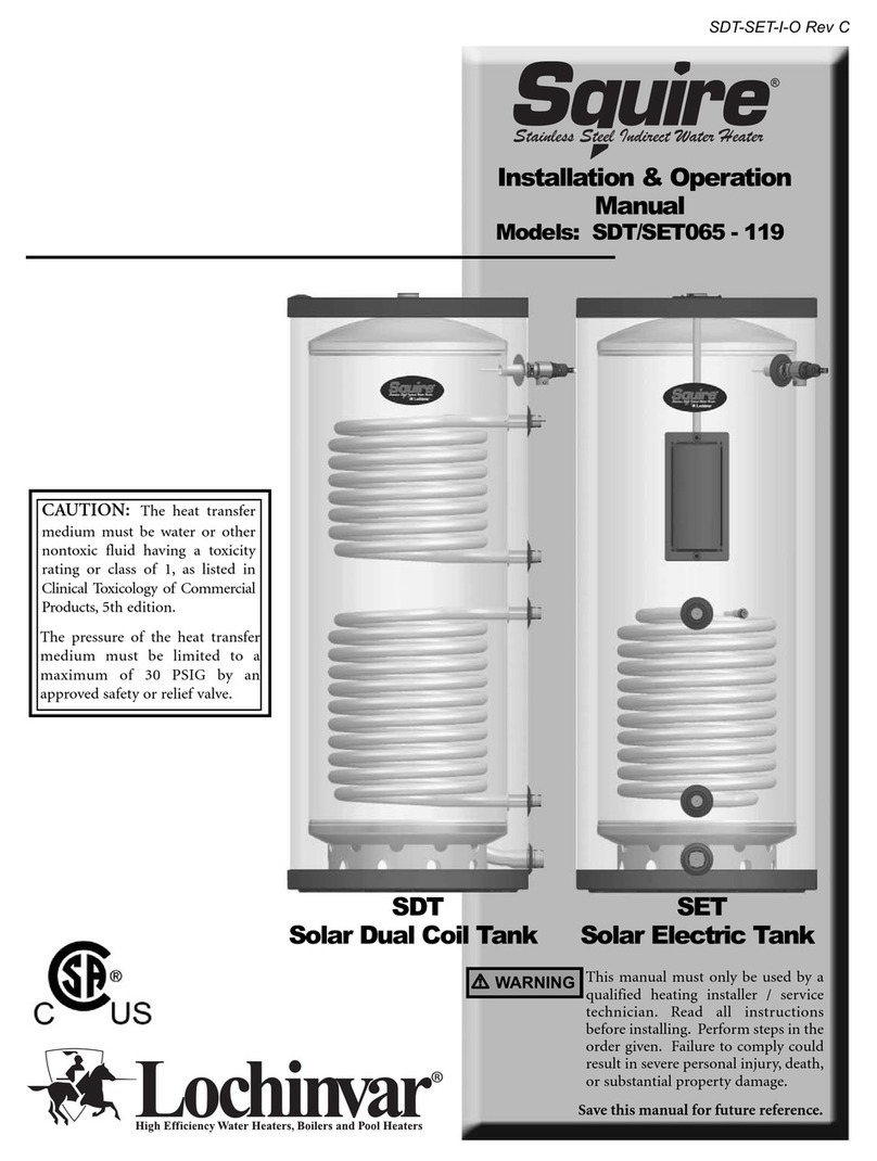 Lochinvar SQUIRE SDT/SET065 - 119 User manual
