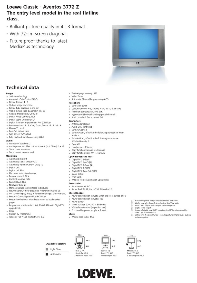 Loewe TV Aventos 3772 Z User manual