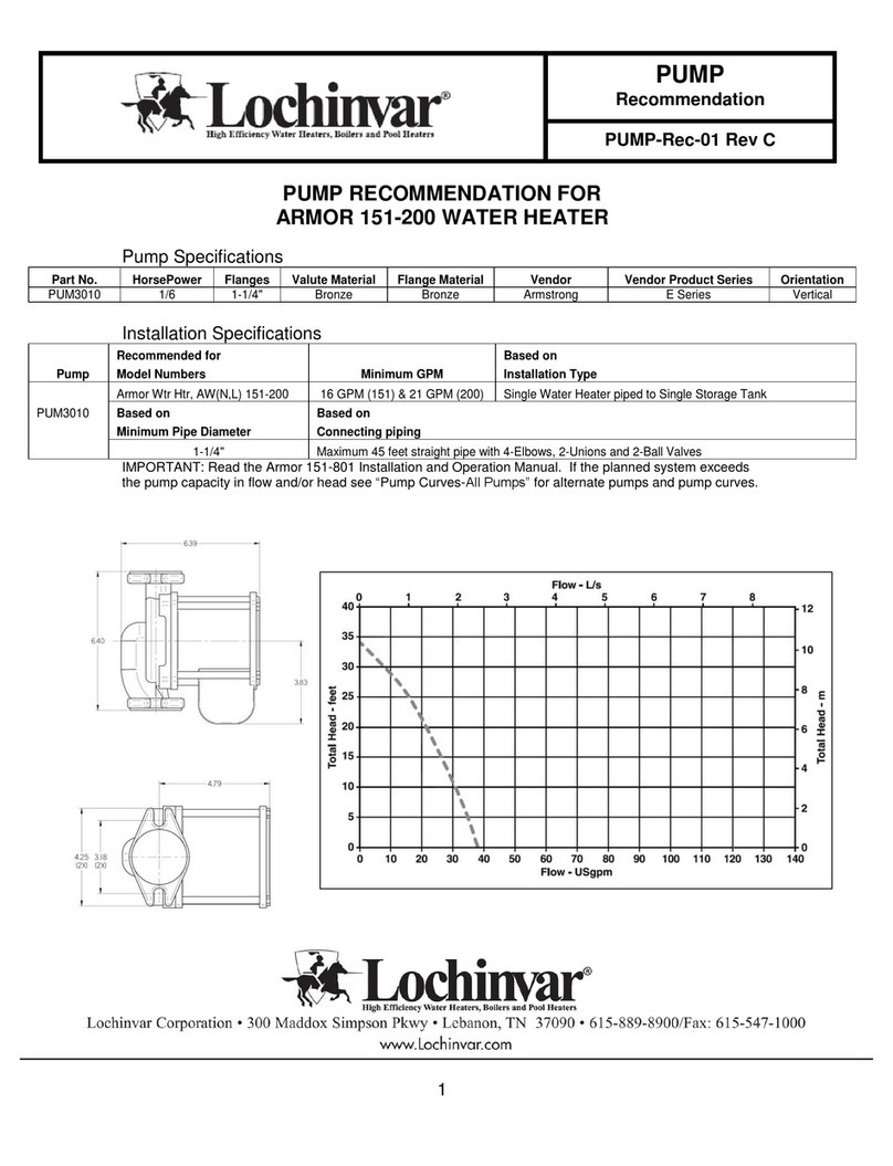 Lochinvar ARMOR 151-200 Supplement sheet Lochinvar ARMOR 151-200 Supplement sheet