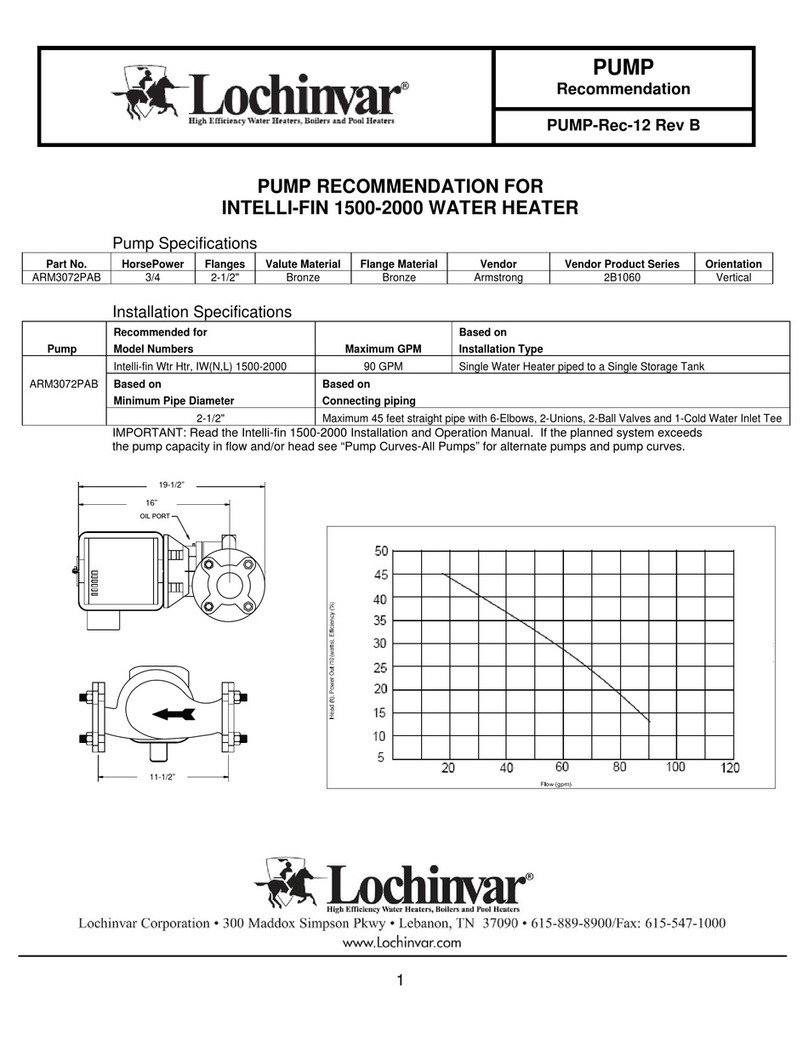 Lochinvar ARM3072PAB Specification sheet Lochinvar ARM3072PAB Specification sheet