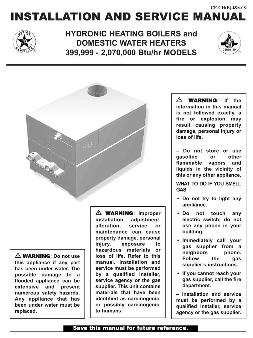 Lochinvar Knight 399 Installation and service manual Lochinvar Knight 399 Installation and service manual