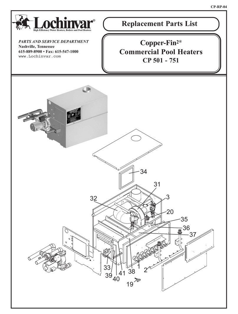 Lochinvar Copper-Fin2 CP 501 - 751 Replacement parts list