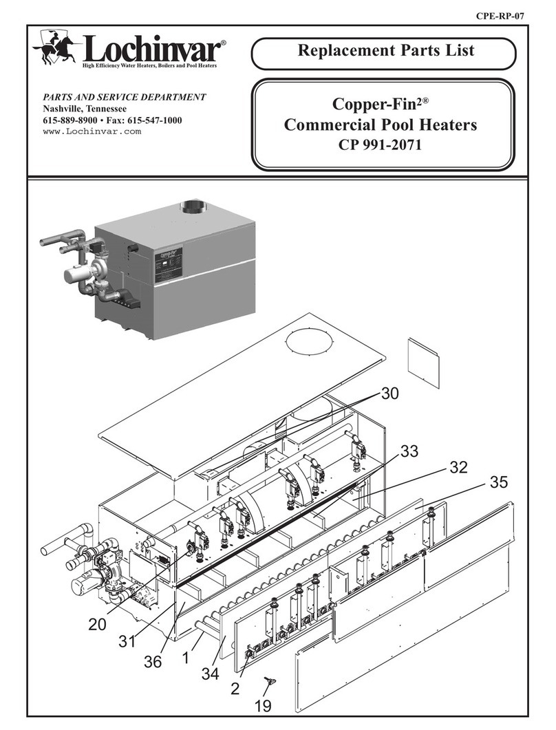 Lochinvar Copper-Fin2 CP 501 - 751 Replacement parts list