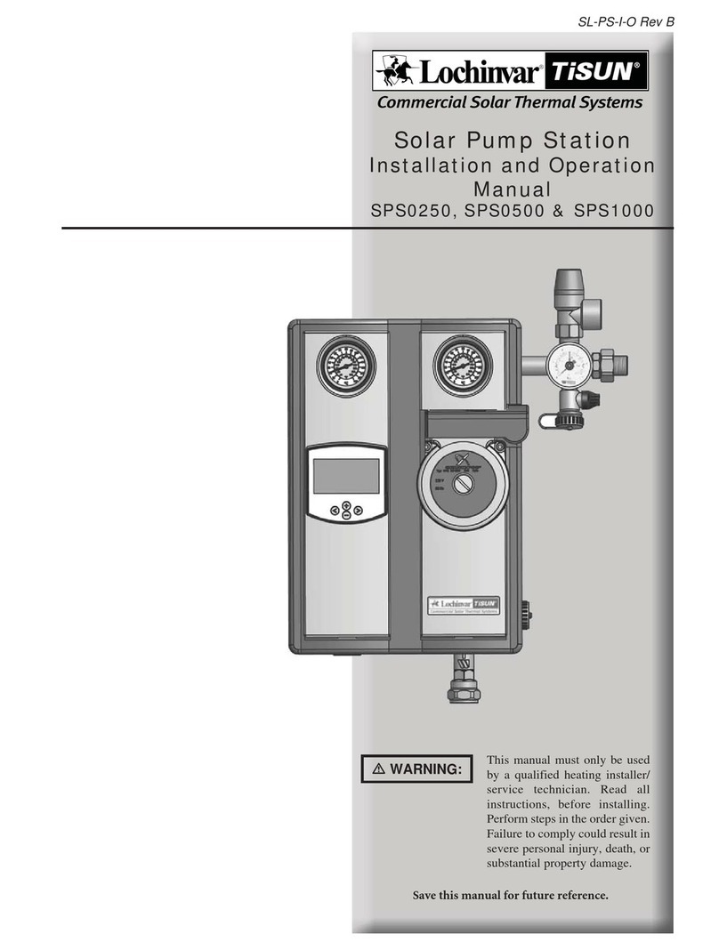 Lochinvar TISUN PS1000 Installation and operation manual