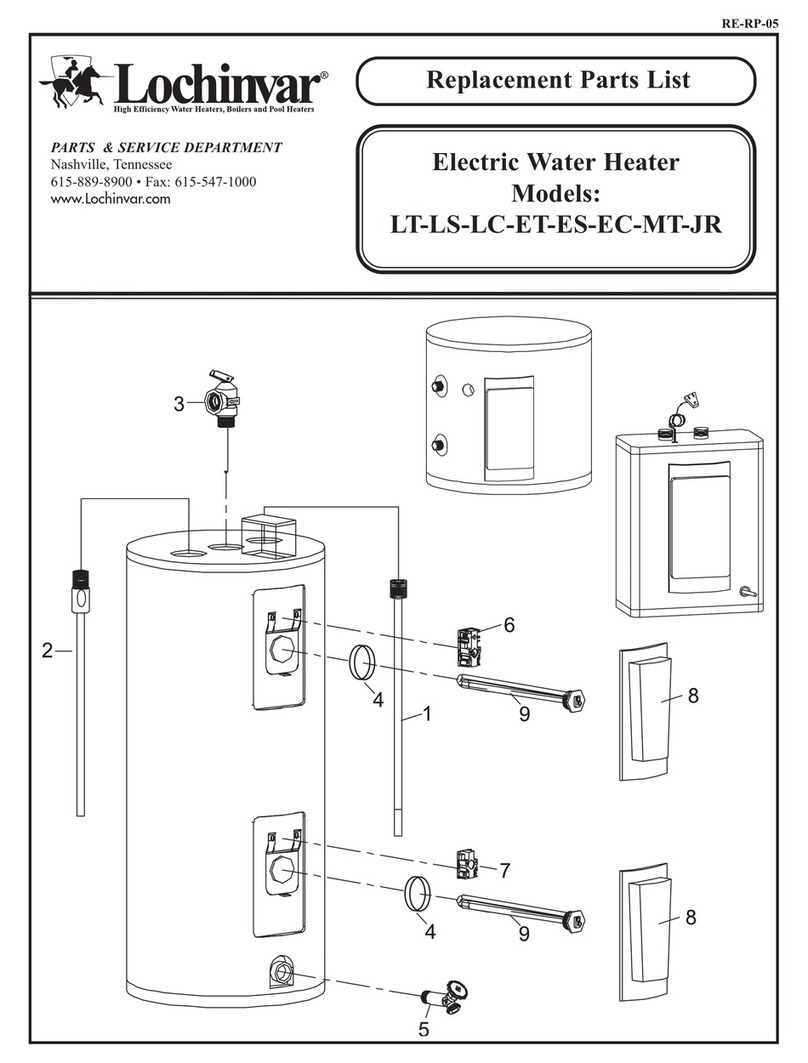Lochinvar LC Replacement parts list