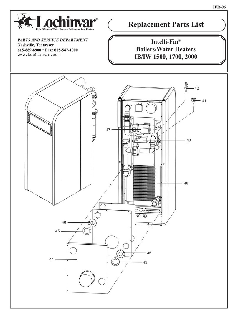 Lochinvar Intelli-Fin IB 1500 Replacement parts list Lochinvar Intelli-Fin IB 1500 Replacement parts list