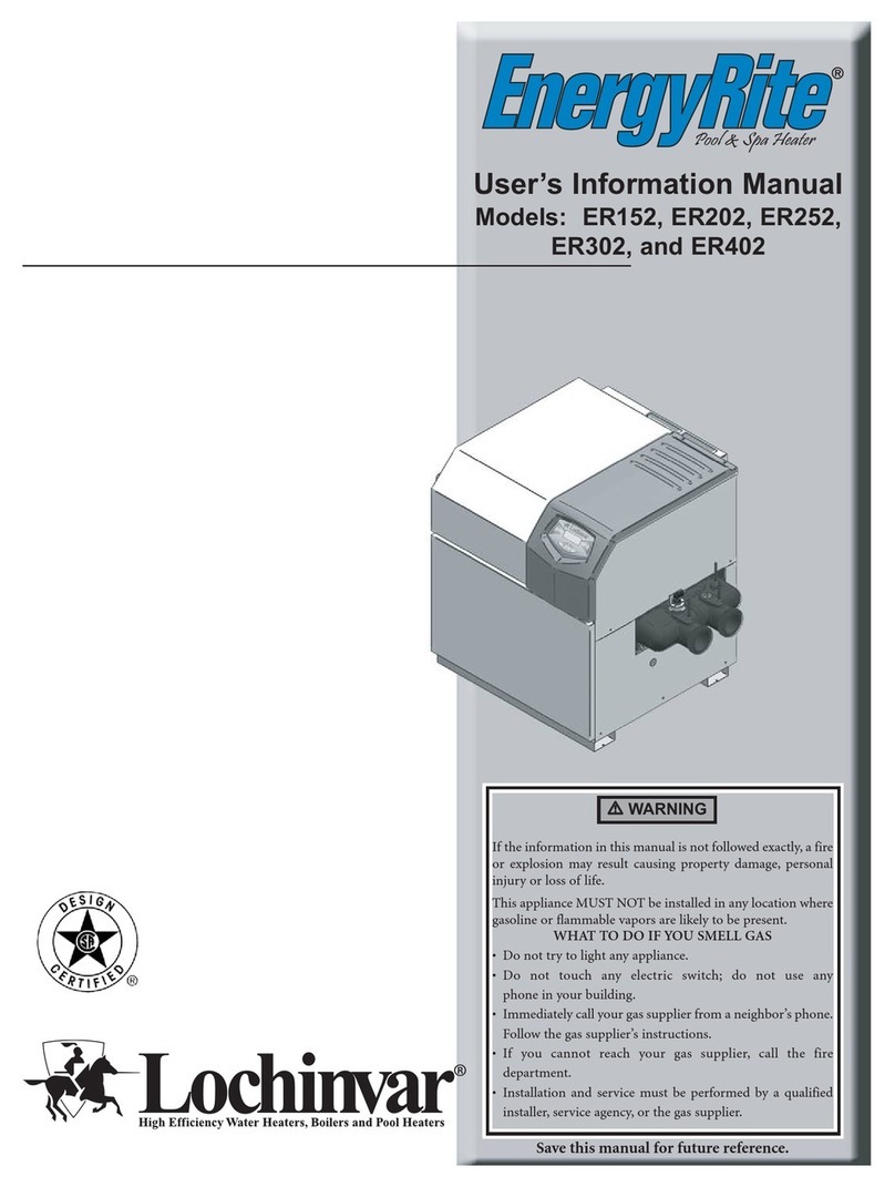 Lochinvar EnergyRite ER152 User's information manual Lochinvar EnergyRite ER152 User's information manual