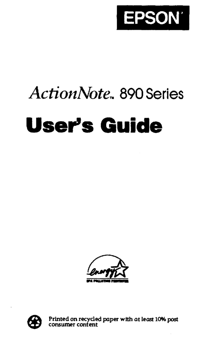Epson ActionNote 890 User manual