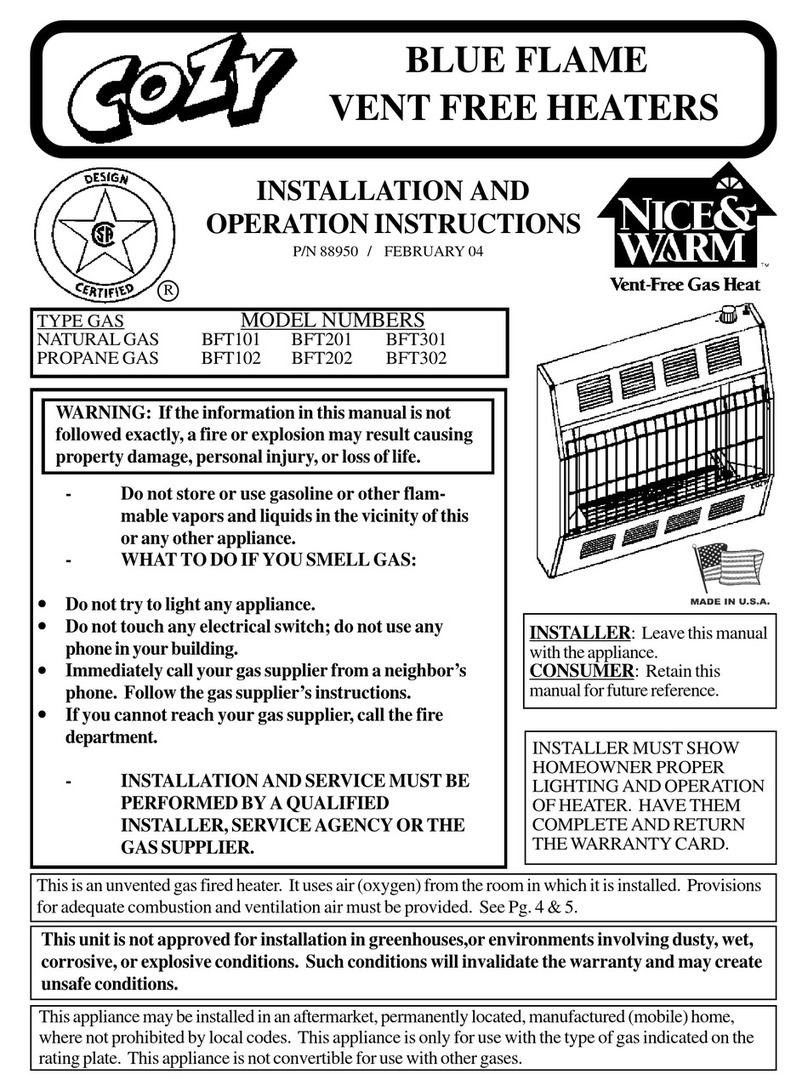 COZY BFT101 and Installation and operation instructions