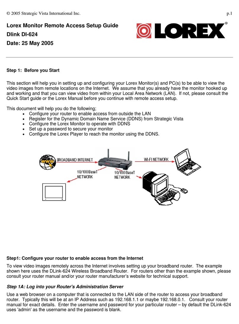 Lorex DI-624 User manual
