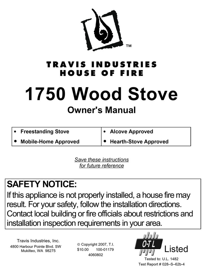 Travis Industries 1750 owner's manual