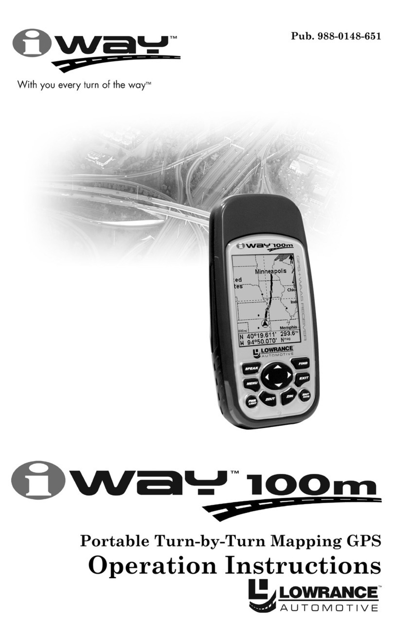 Lowrance iWAY 100M Operation instructions