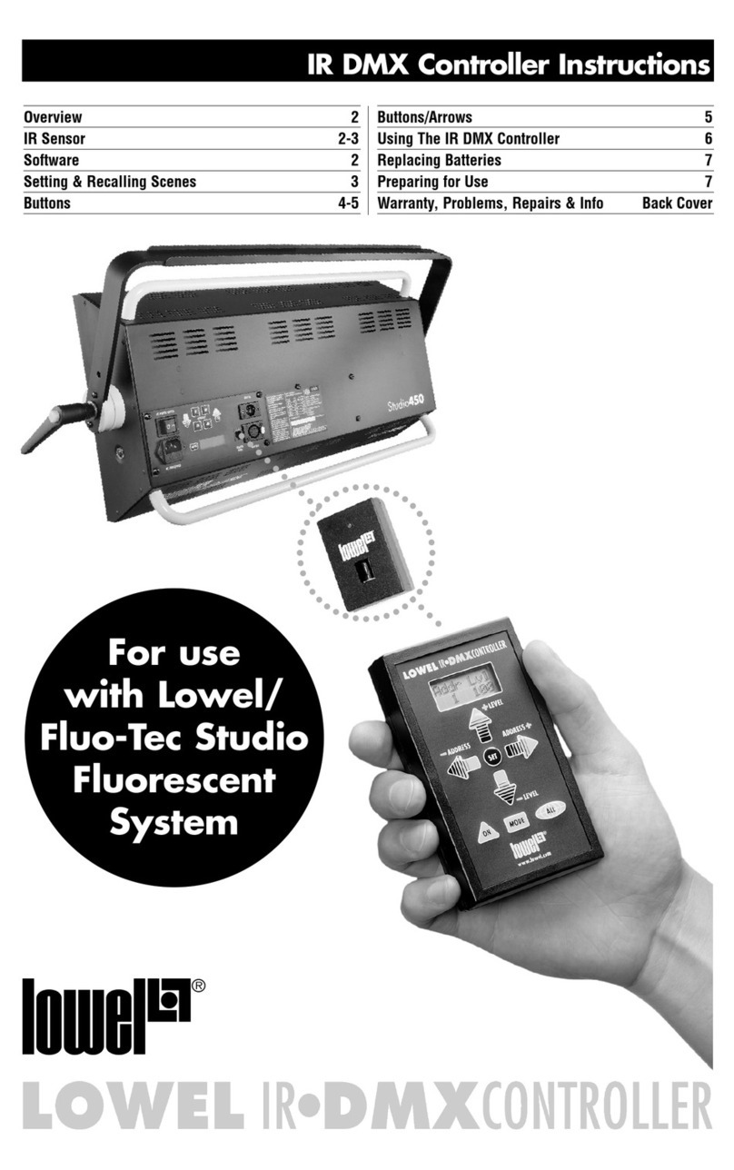Lowel Light IR DMX Controller User manual