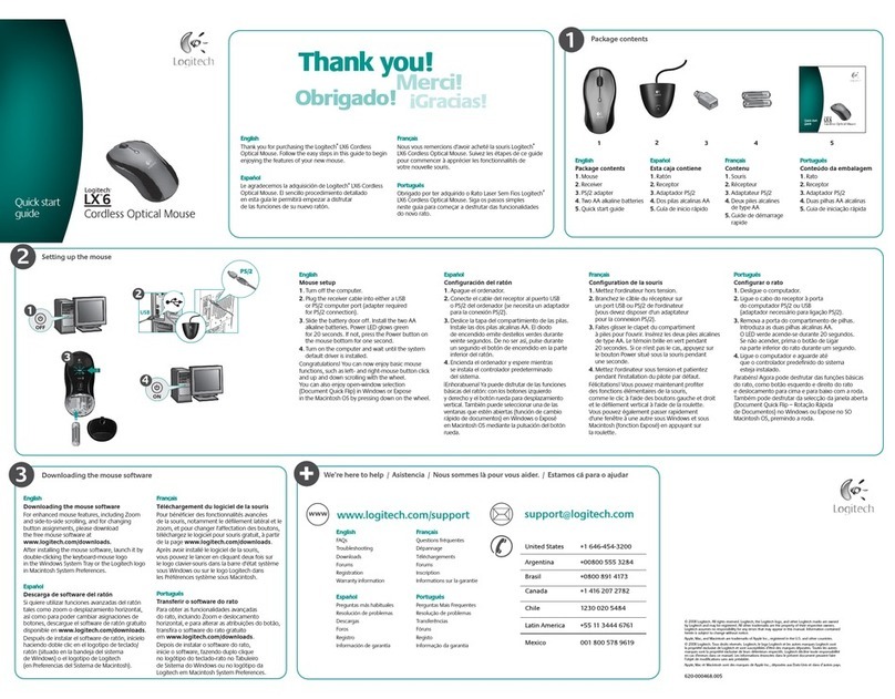 Logitech LX6 quick start guide