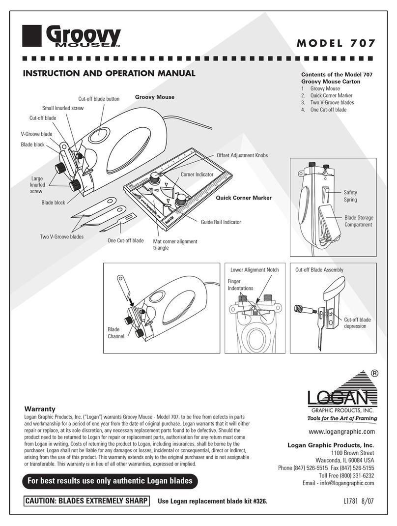 Logan Graphic Products 707 Instruction and operation manual