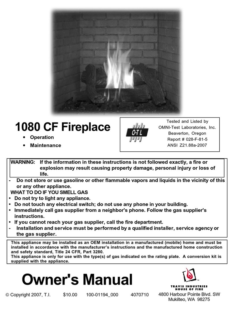 Travis Industries 1080 User manual