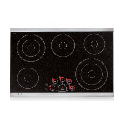 LG LCE3081ST - 30in Smoothtop Electric Cooktop 5 Steady Heat... User's guide & installation instructions LG LCE3081ST - 30in Smoothtop Electric Cooktop 5 Steady Heat... User's guide & installation instructions